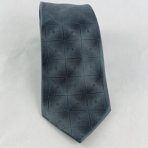 NEW Kenneth Cole Reaction Men's Gray Formal Silk Geometric Neck Tie 58 X 3.5 NWT
